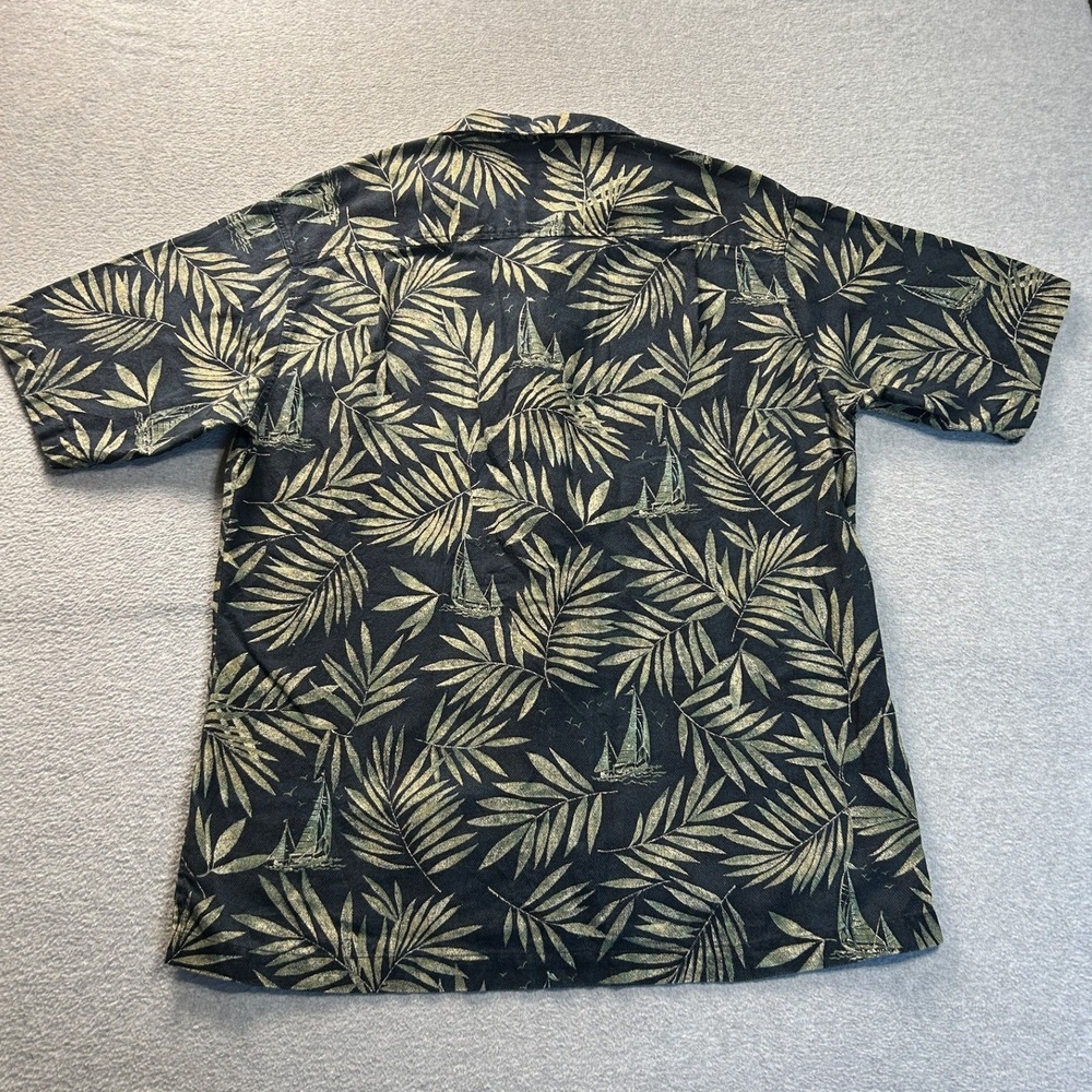 Woolrich John Rich & Bros Mens Medium Palm Leaf Sailboat Button Down Shirt